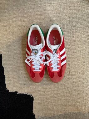 adidas Red, White & Green Retro Sneakers